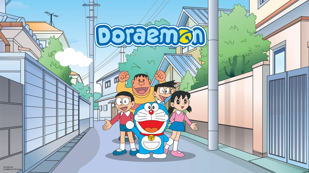 giấy dán tường doraemon