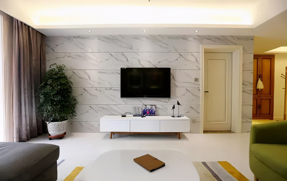 giấy dán tường sau tivi