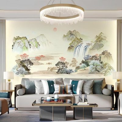 Tranh dán tường Dx1-01 phúc thủy sinh tài