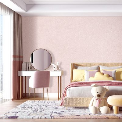 Vải dán tường hồng phấn trơn