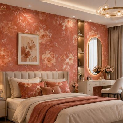 vải dán tường trầm hoa b7 07a